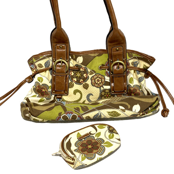 Rosetti Purse Boho Hippie Chic Mod Floral Canvas Shoulder Bag & Zip Coin Pouch - Picture 6 of 14